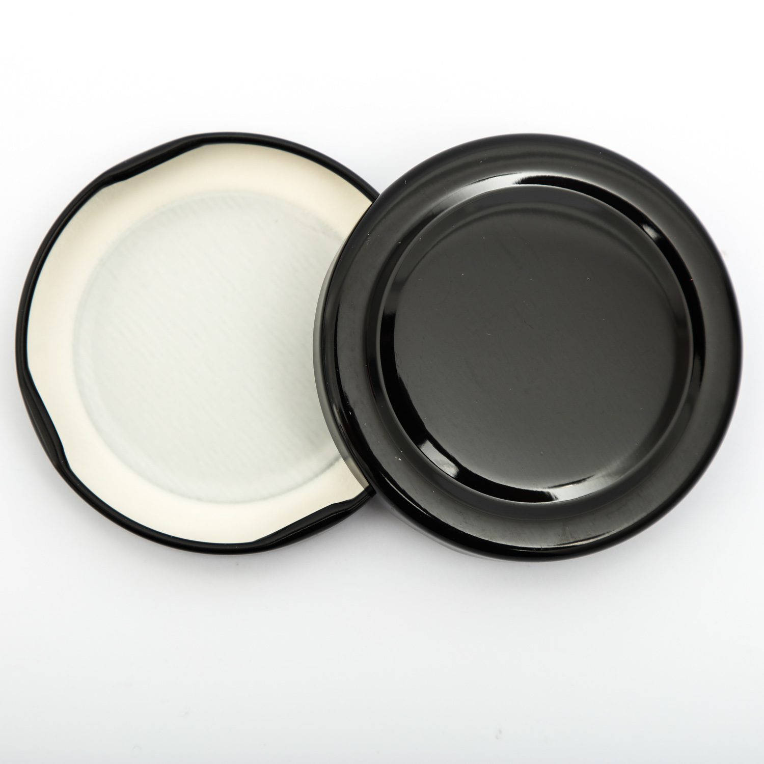63mm 63-2030 Black Metal Lug Cap  W/ Plastisol Liner